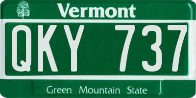 VT license plate QKY737