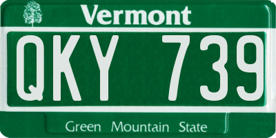 VT license plate QKY739