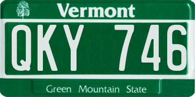 VT license plate QKY746