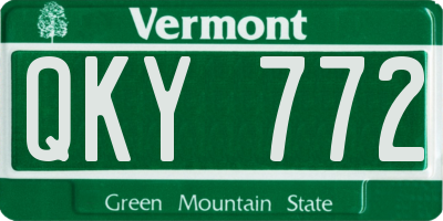 VT license plate QKY772
