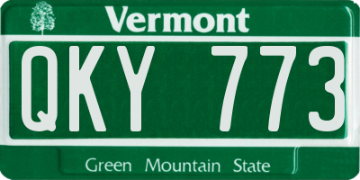 VT license plate QKY773