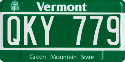 VT license plate QKY779