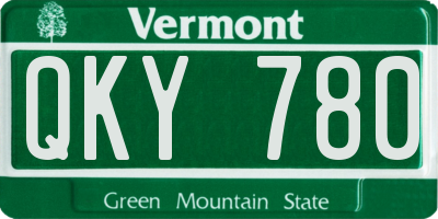 VT license plate QKY780