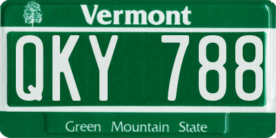 VT license plate QKY788