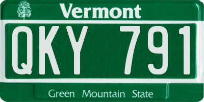 VT license plate QKY791