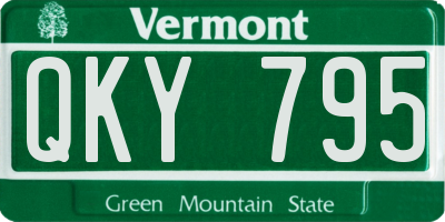 VT license plate QKY795