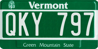 VT license plate QKY797