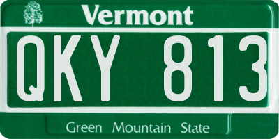 VT license plate QKY813