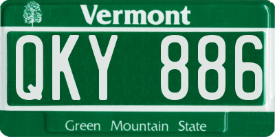 VT license plate QKY886