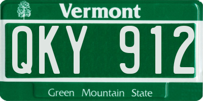 VT license plate QKY912