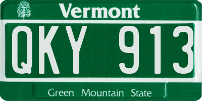 VT license plate QKY913