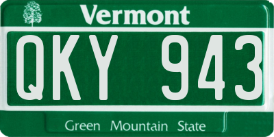 VT license plate QKY943