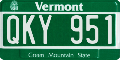 VT license plate QKY951