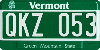 VT license plate QKZ053