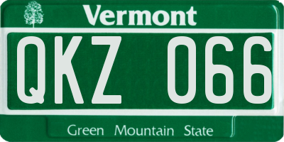 VT license plate QKZ066
