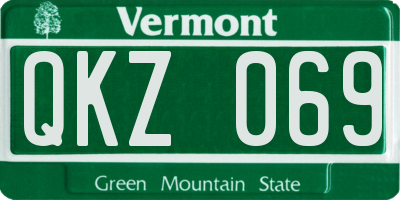 VT license plate QKZ069
