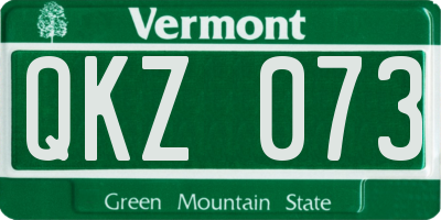 VT license plate QKZ073