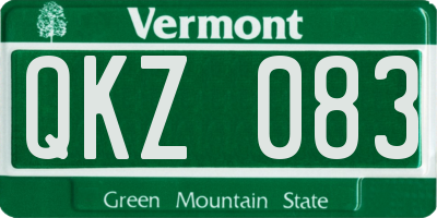 VT license plate QKZ083