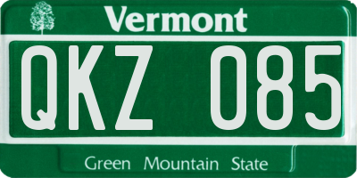 VT license plate QKZ085