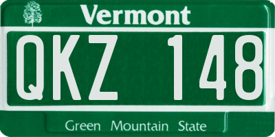 VT license plate QKZ148