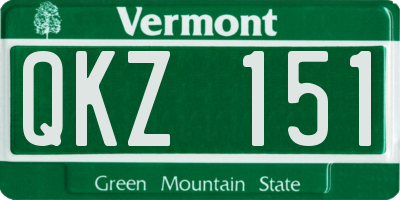 VT license plate QKZ151
