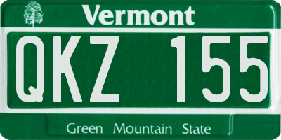 VT license plate QKZ155
