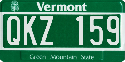 VT license plate QKZ159