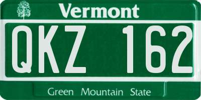VT license plate QKZ162