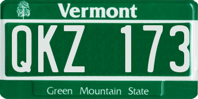 VT license plate QKZ173