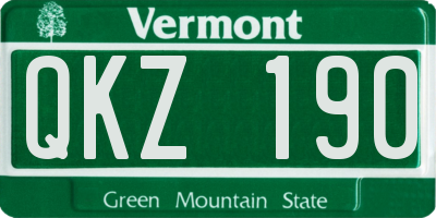 VT license plate QKZ190