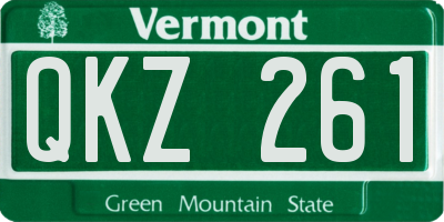 VT license plate QKZ261