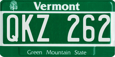 VT license plate QKZ262