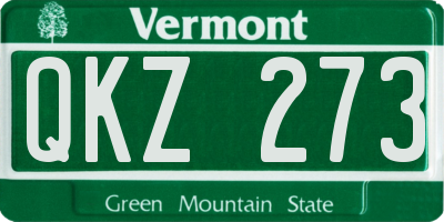 VT license plate QKZ273