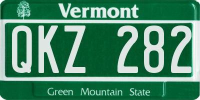 VT license plate QKZ282