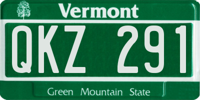 VT license plate QKZ291