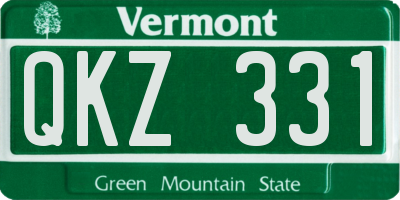VT license plate QKZ331