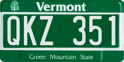 VT license plate QKZ351