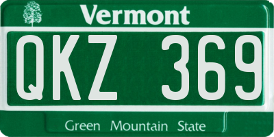 VT license plate QKZ369