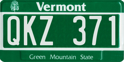 VT license plate QKZ371