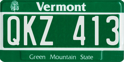 VT license plate QKZ413