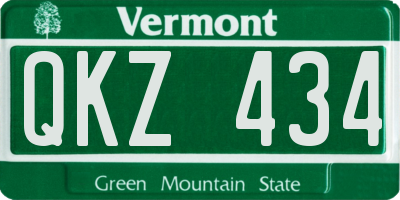 VT license plate QKZ434