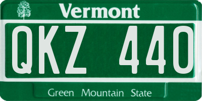 VT license plate QKZ440