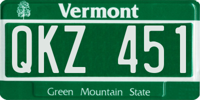VT license plate QKZ451