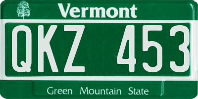 VT license plate QKZ453