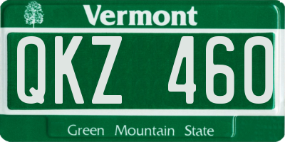 VT license plate QKZ460