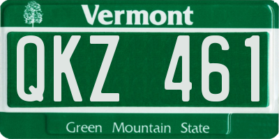 VT license plate QKZ461