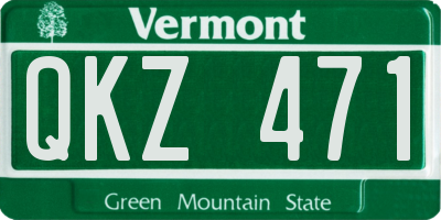 VT license plate QKZ471