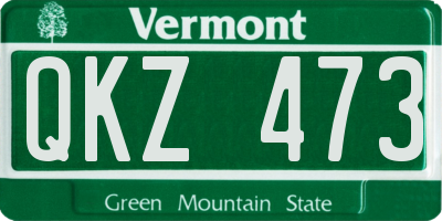 VT license plate QKZ473