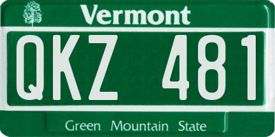 VT license plate QKZ481