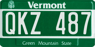 VT license plate QKZ487